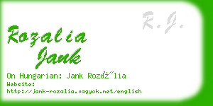 rozalia jank business card